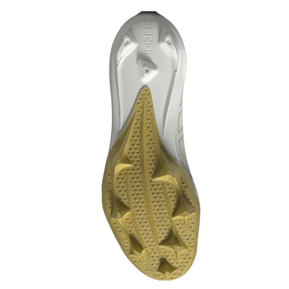 Adidas Men's Adizero Electric White Gold Metallic Cleats Shoes JH6254‎ Size 13